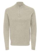 Onsedward Reg 7 Wool Half Zip Knit Cs Tops Knitwear Half Zip Jumpers B...