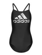 Big Logo Suit Sport Swimsuits Black Adidas Performance