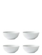 Relief - Skål Porcelæn White 4 Stk 14 Cm Gaveæske Home Tableware Bowls...