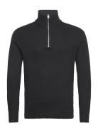 Jprccperfect Knit Half Zip Sn Tops Knitwear Half Zip Jumpers Black Jac...