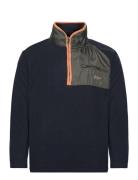 Dpcombined Half Zip Fleece Tops Knitwear Half Zip Jumpers Navy Denim P...