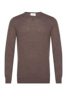 Bs Uranus Regular Fit Knitwear Tops Knitwear V-necks Brown Bruun & Ste...