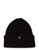 Monogram Rib Beanie Accessories Headwear Hats Beanie Black Calvin Klei...