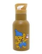 Bamse, Waterbottle, Bear-Yellow Home Meal Time Brown Rätt Start