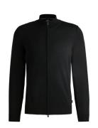 Balonso Tops Knitwear Full Zip Jumpers Black BOSS