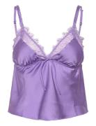 Love Lace Long Lingerie Bras & Tops Soft Bras Tank Top Bras Purple Lov...