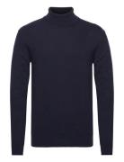 Eco Wool Thomas Knit Tops Knitwear Turtlenecks Navy Mads Nørgaard