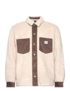 Sherpa Overshirt Tops Sweat-shirts & Hoodies Fleeces & Midlayers Cream...