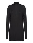 Turtleneck Mini Dress Designers Short Dress Black Hope