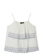 Nlfhyndi Strap Top Tops T-shirts Sleeveless White LMTD