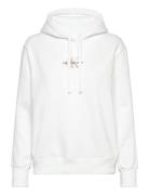 Monologo Regular Hoodie Tops Sweat-shirts & Hoodies Hoodies White Calv...