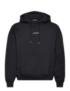 Daily Over D Hoodie Designers Sweat-shirts & Hoodies Hoodies Black HAN...