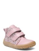 Shoes - Flat - With Velcro Høye Sneakers Pink ANGULUS