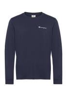 Crewneck Long Sleeve T-Shirt Tops T-shirts Long-sleeved Navy Champion