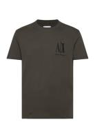 T-Shirt Tops T-shirts Short-sleeved Khaki Green Armani Exchange