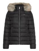 Tjw Basic Hooded Down Jacket Ext Fôret Jakke Black Tommy Jeans