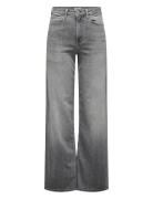 Onlmadison Blush Hw Wid Dnm Rea0938 Noos Bottoms Jeans Wide Grey ONLY