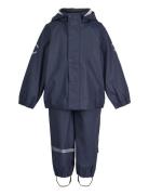 Pu Rain No Susp. Recycled Outerwear Rainwear Rainwear Sets Navy Mikk-l...