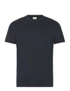 Slim-Fit Cotton T-Shirt Tops T-shirts Short-sleeved Navy Mango