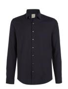 Non Iron Tonal Dobby Slim Shirt Tops Shirts Business Navy Calvin Klein