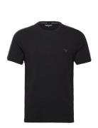 Men's Knit V Neck T-Shirt Tops T-shirts Short-sleeved Black Emporio Ar...