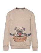 Sweatshirt Ls Tops Sweat-shirts & Hoodies Sweat-shirts Beige Minymo