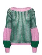 Liana Knit Sweater Tops Knitwear Jumpers Green Noella