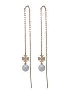 Kira Pearl Long Earring Øredobber Smykker Gold Tory Burch