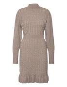 Vmvera Ls Short Knit Dress Vma Kort Kjole Brown Vero Moda