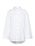 Pavia Solid Shirt Tops Shirts Long-sleeved White Rosemunde