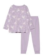 Nmfnightset Pastel Lilac Horse Noos Pyjamas Sett Purple Name It