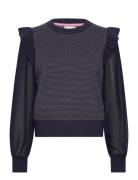 Numagnolia W/O Emb Pullover Tops Knitwear Jumpers Black Nümph