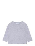 Long Sleeve Cotton T-Shirt Tops T-shirts Long-sleeved T-shirts Grey Ma...