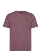 Plain T-Shirt Tops T-shirts Short-sleeved Burgundy Lyle & Scott