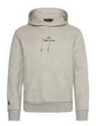 Logo Double-Knit Hoodie Tops Sweat-shirts & Hoodies Hoodies Grey Polo ...