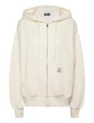 Fleece Full-Zip Hoodie Tops Sweat-shirts & Hoodies Hoodies Cream Polo ...