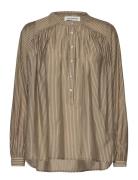 Shirt Tops Shirts Long-sleeved Brown Sofie Schnoor