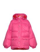 Heavy Hooded Puffer Jacket Fôret Jakke Pink Mini Rodini