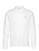 Reg Shield Ls Pique Polo Tops Polos Long-sleeved White GANT