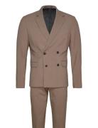 Plain Db Mens Suit Dress Beige Lindbergh