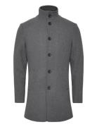 Bs Ontario Slim Fit Coat Ullfrakk Frakk Grey Bruun & Stengade