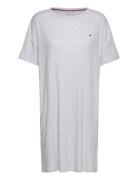 Ss Rib Jersey Nightdress Nattkjole Grey Tommy Hilfiger