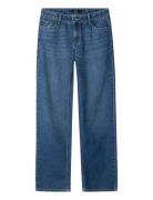 Nlfkim Dnm Lw Straight Pant Noos Bottoms Jeans Regular Jeans Blue LMTD