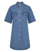 Vimaya 2/4 Denim Dress Kort Kjole Blue Vila