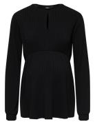 Olmmalaya L/S O-Neck Top Jrs Tops Knitwear Jumpers Black Only Maternit...