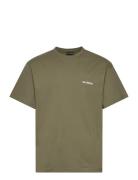 Boxy Tee S/S Artwork Tops T-shirts Short-sleeved Green HAN Kjøbenhavn