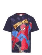 Tshirt Tops T-shirts Short-sleeved Navy Spider-man