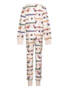 Two Piece Pyjamas Santa Dogs 65 86/92 Pyjamas Sett Multi/patterned Geg...