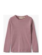 T-Shirt L/S Belis Tops T-shirts Long-sleeved T-shirts Pink Wheat