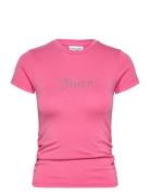 Dot Ruched Tee Tops T-shirts & Tops Short-sleeved Pink Juicy Couture